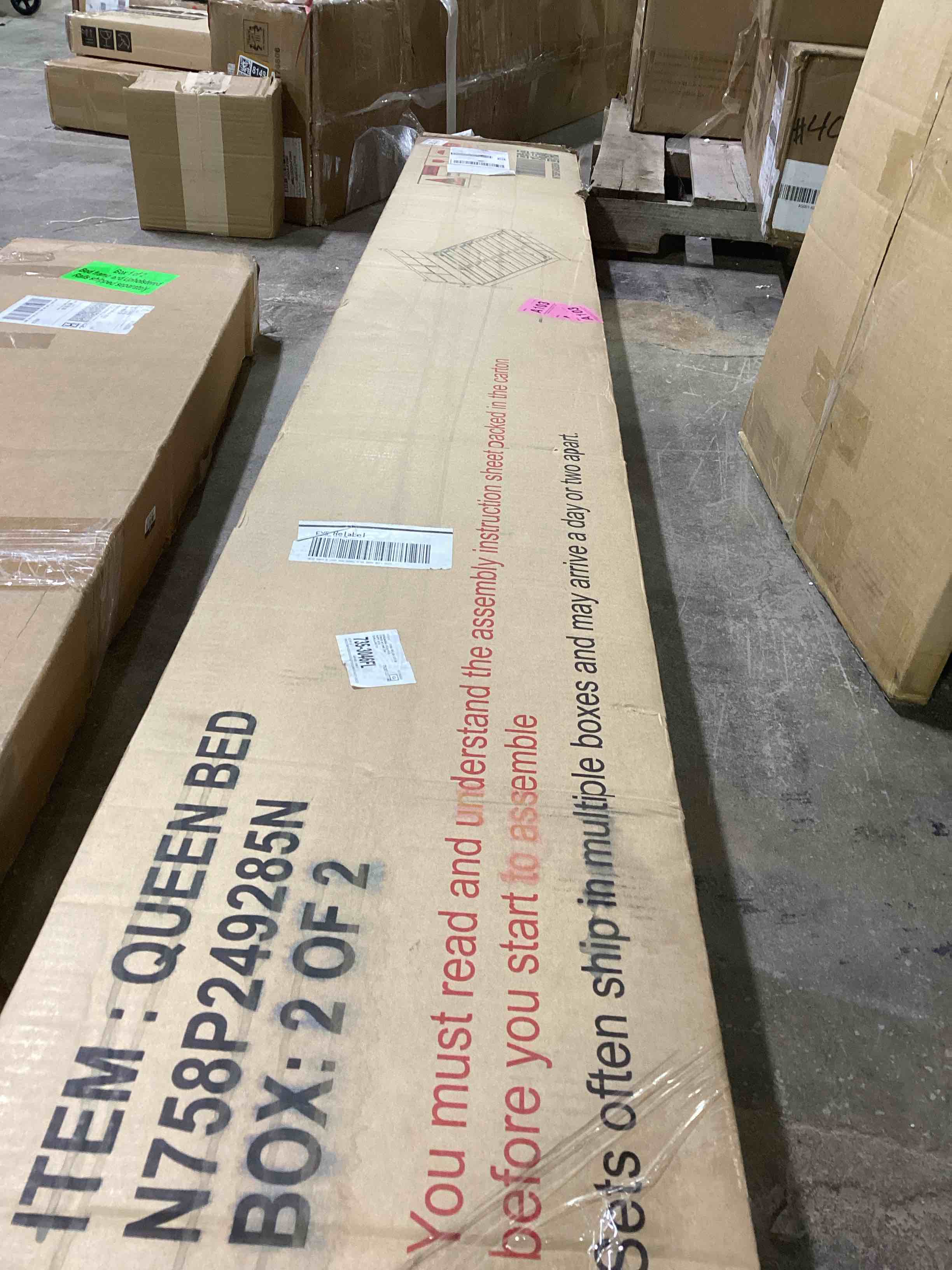 (BOX 2 ONLY)Queen bed frame
