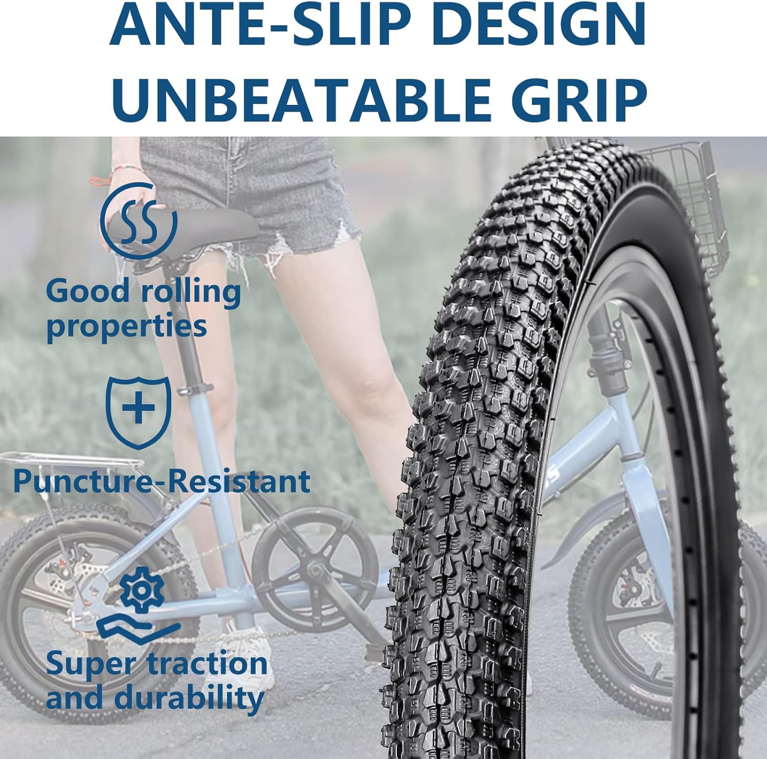 2 Pack Bike Tires 14/16/18/20/26x2.125 with or Without Inner Tubes 14/16/18/20x1.75/1.95/2.125 AV 32mm Schrader Valves for Mountain Urban Trail Road Park 14x2.125-2 Tires 2 levers