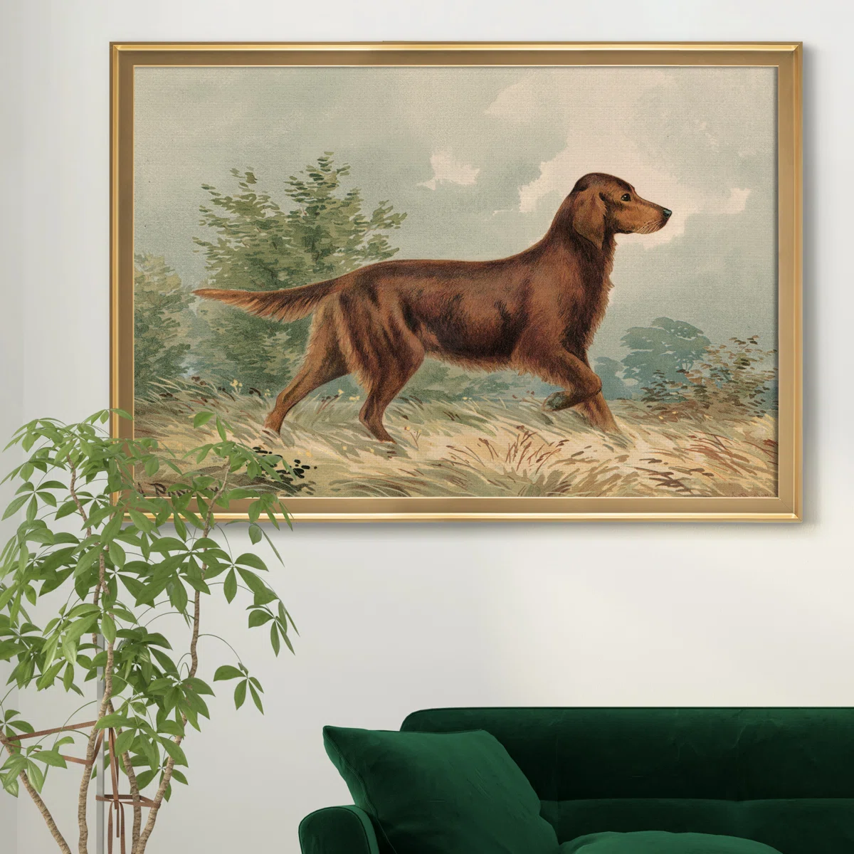 Irish Setter I - Picture Frame Painting Print on Canvas