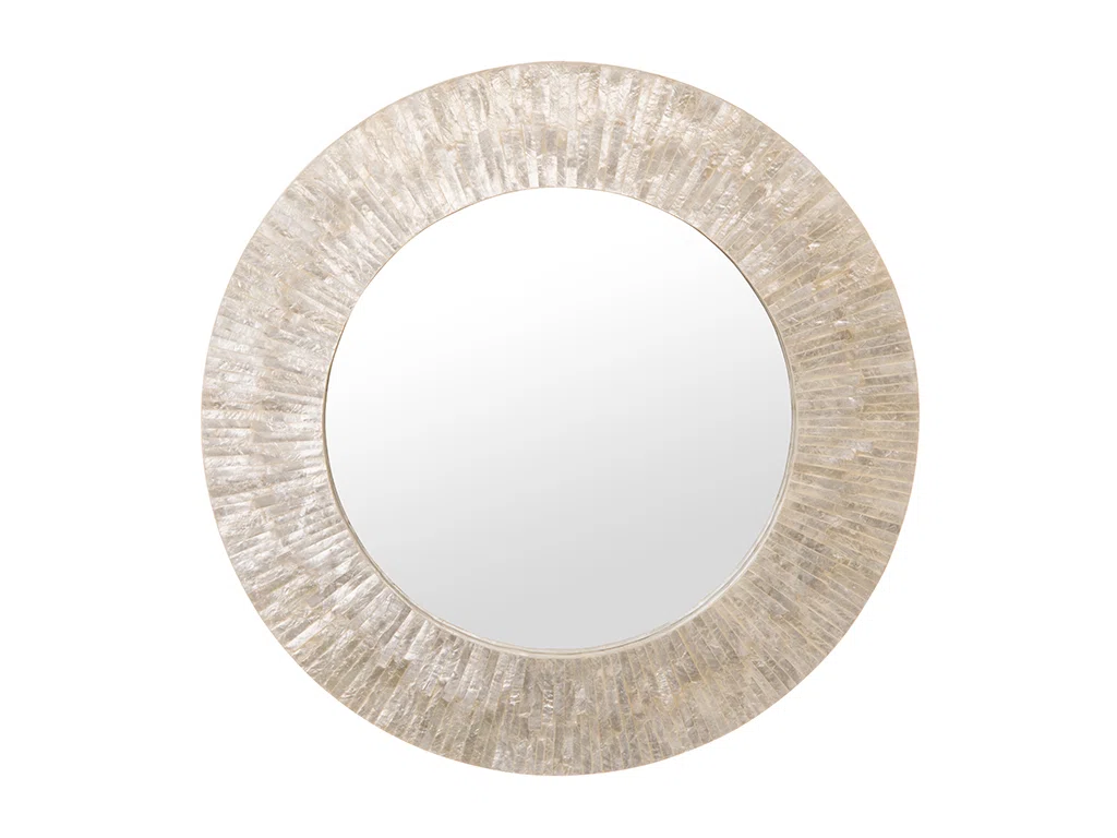 Bette Round Capiz Seashell Wall Mirror