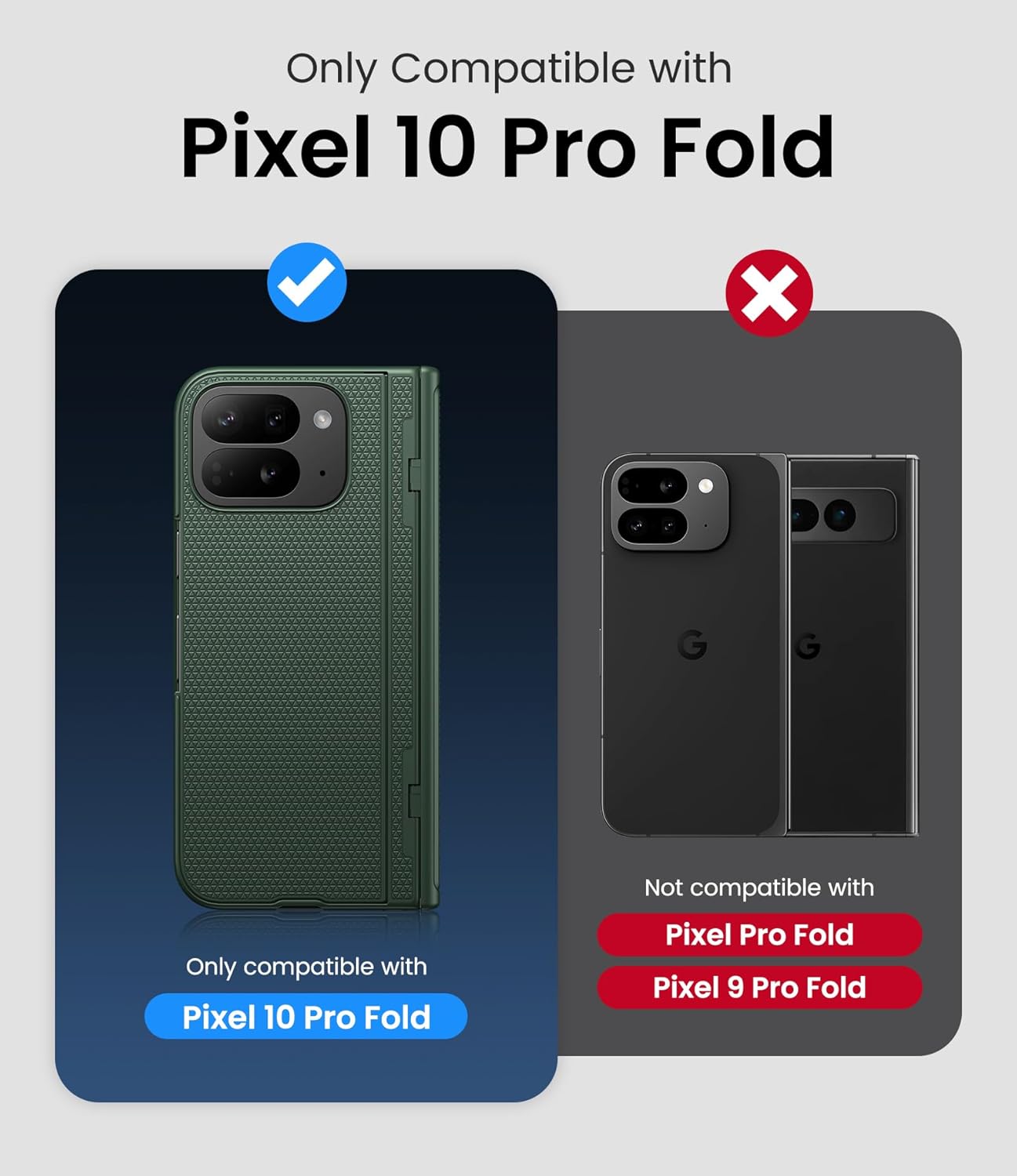 for Google Pixel 10 Pro Fold Case, Slim with Kickstand, Hinge Protection, Privacy Tempered Screen Protector, 360° Full Body Rugged Shockproof Protective Phone Case for Pixel 10 Pro Fold, Green Green-Pri