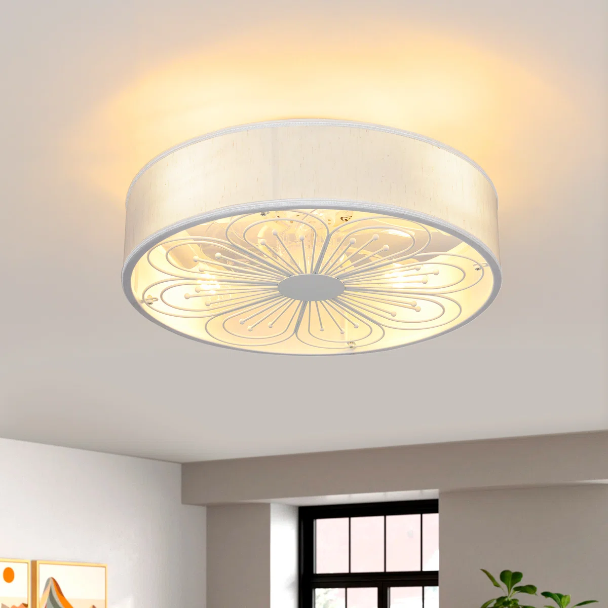 Arachne 19.6'' Ceiling Fan with Light Kit and Remote Control Included