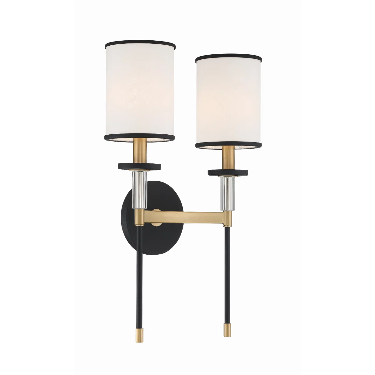 Buntingford 2-Light Dimmable Steel Wallchiere