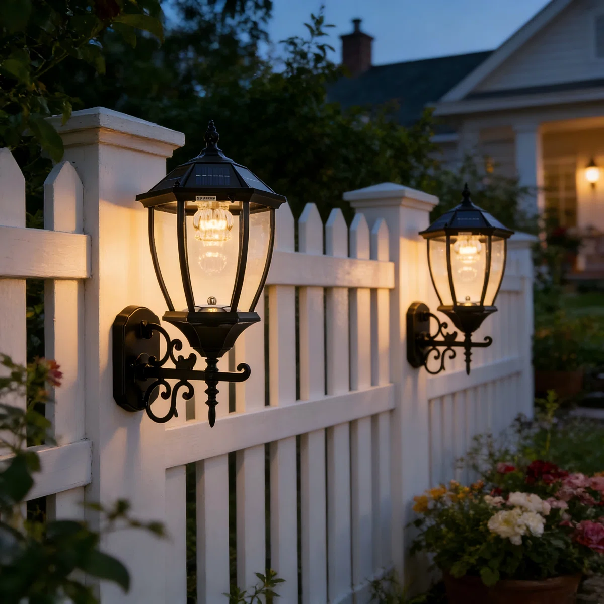 Solar Wall Light Outdoor Classic Black(set Of 2)