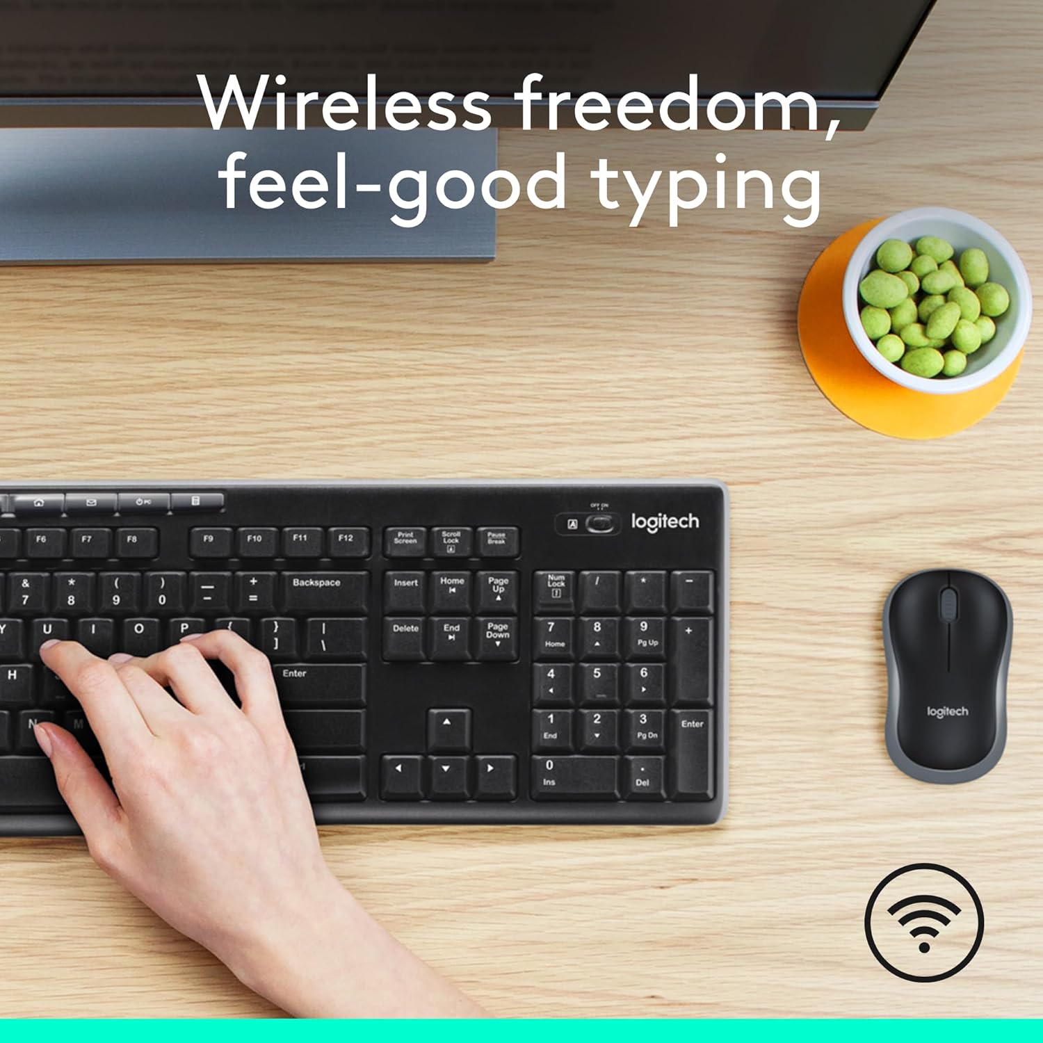 (keyboard ONLY )Logitech MK270 Wireless Keyboard and Mouse Combo for Windows, 2.4 GHz, 8 Multimedia Keys, PC, Laptop, Wireless Keyboard Compact Mouse Combo - Black Black 1 Pack Combo