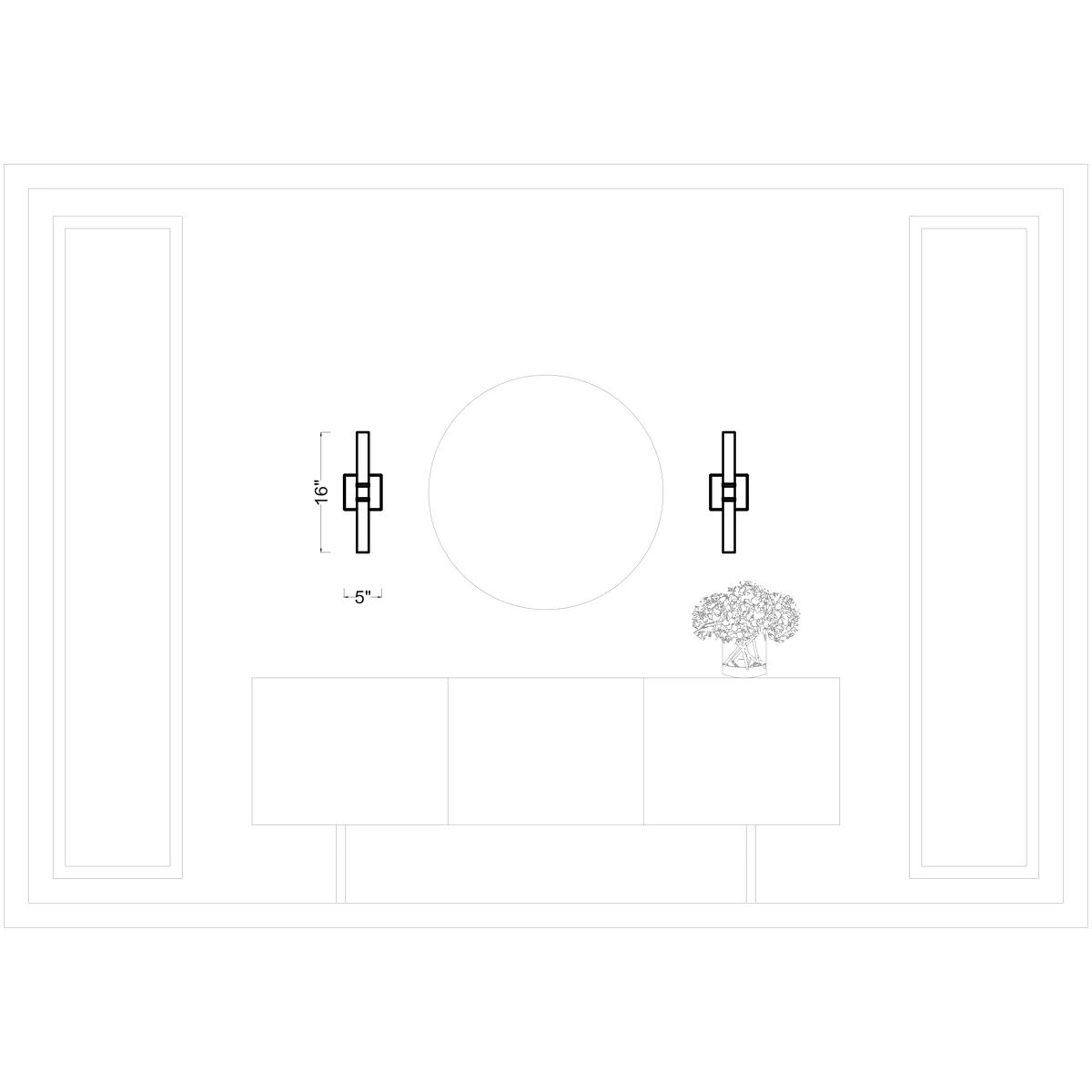 Evelien 2-Light Dimmable Metal Vanity Light