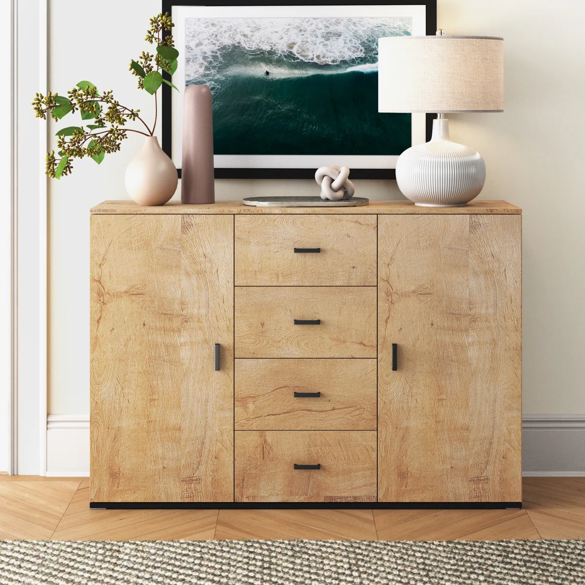 Sabala 52" Sideboard with High Gloss Finish