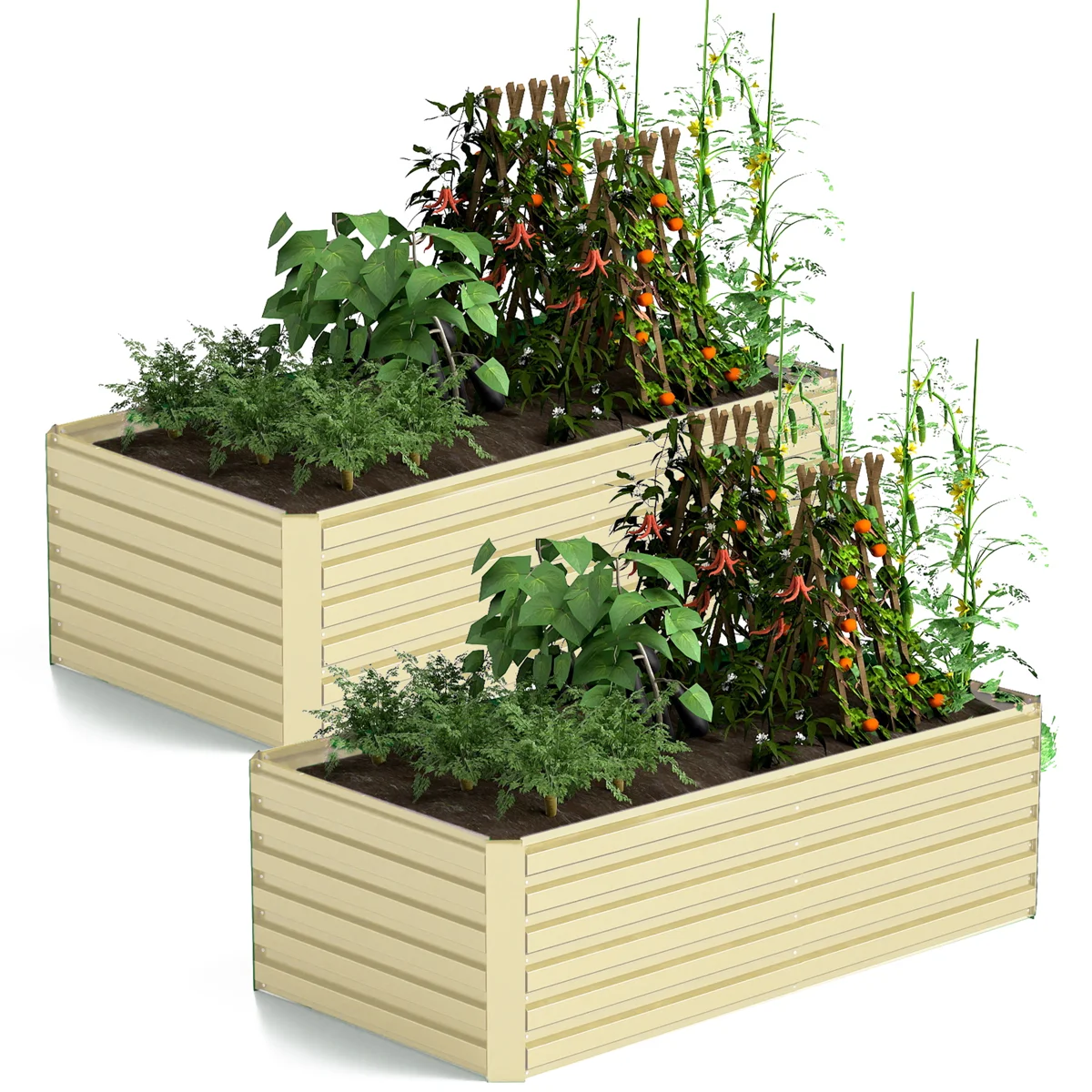 Minhchau Metal Raised Garden Bed