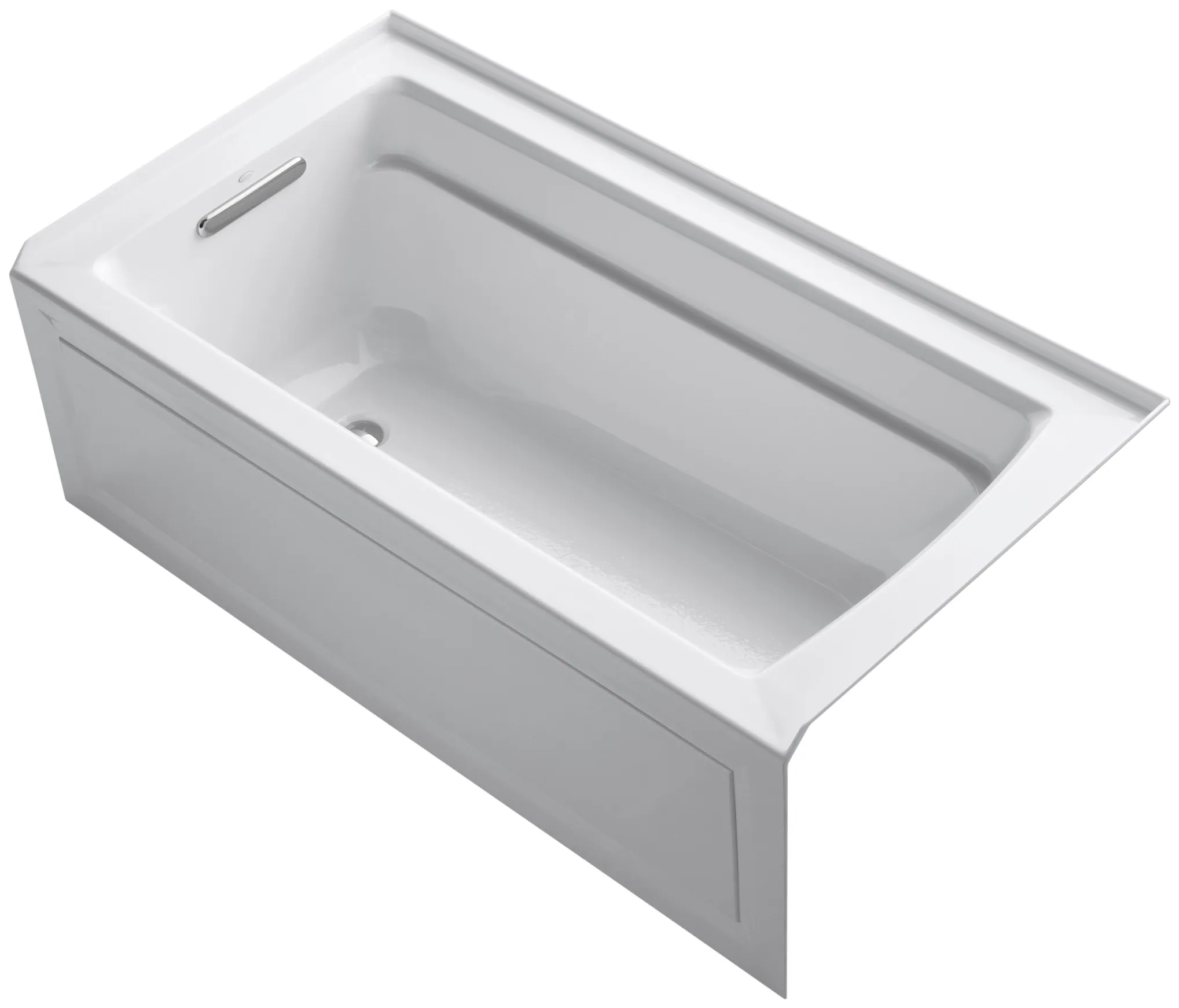 Kohler Archer 60" x 32" x 19" Integral Apron Bath, Left-Hand Drain, White