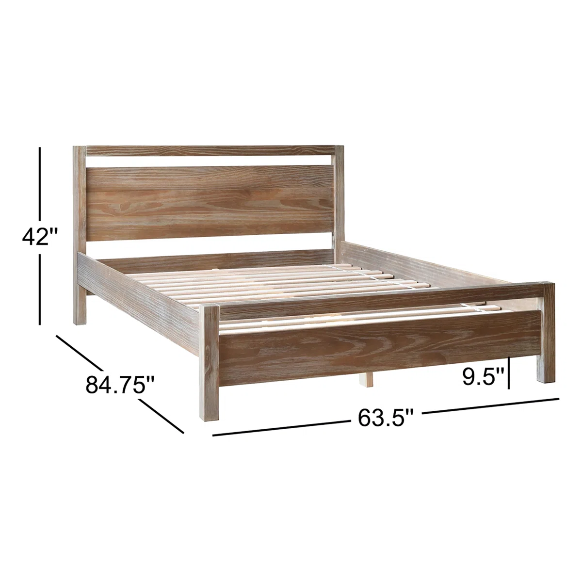 Loft Solid Wood Platform Bed