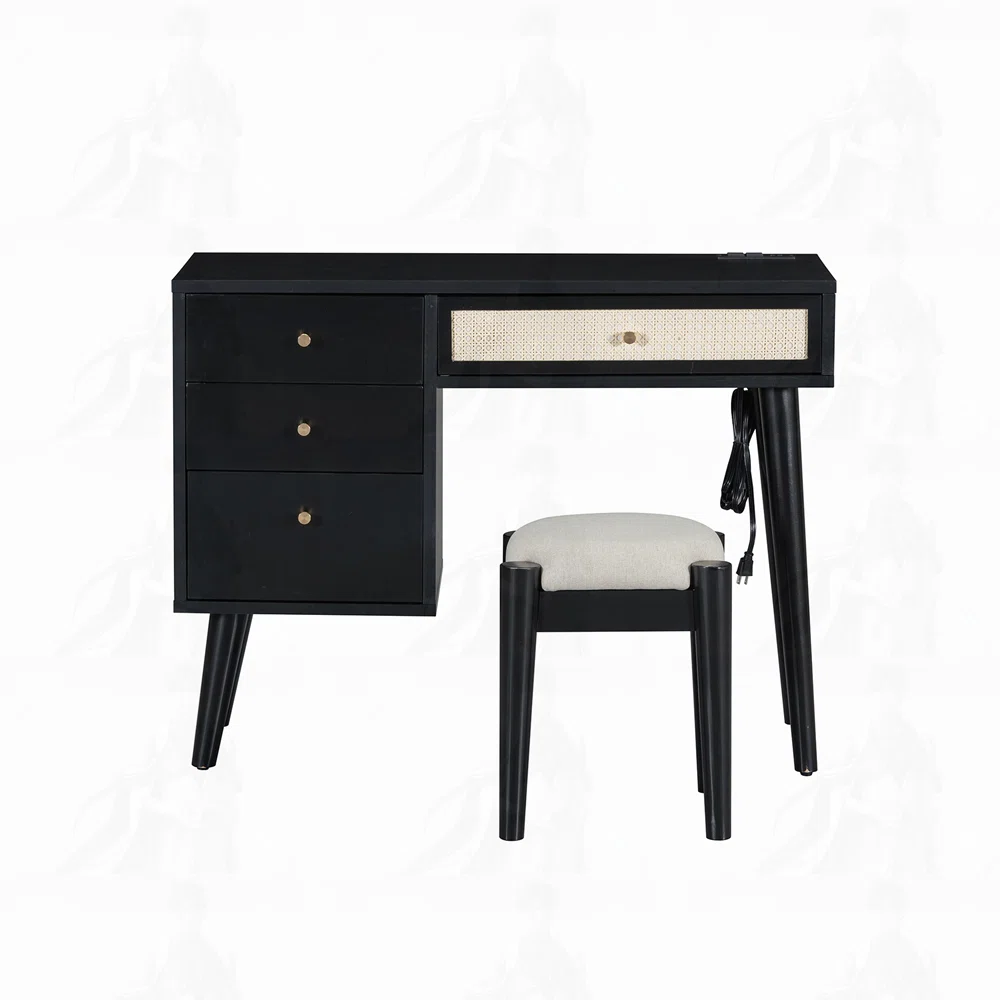 Makeup Vanity Desk Dressing Table with Stool,USB Port