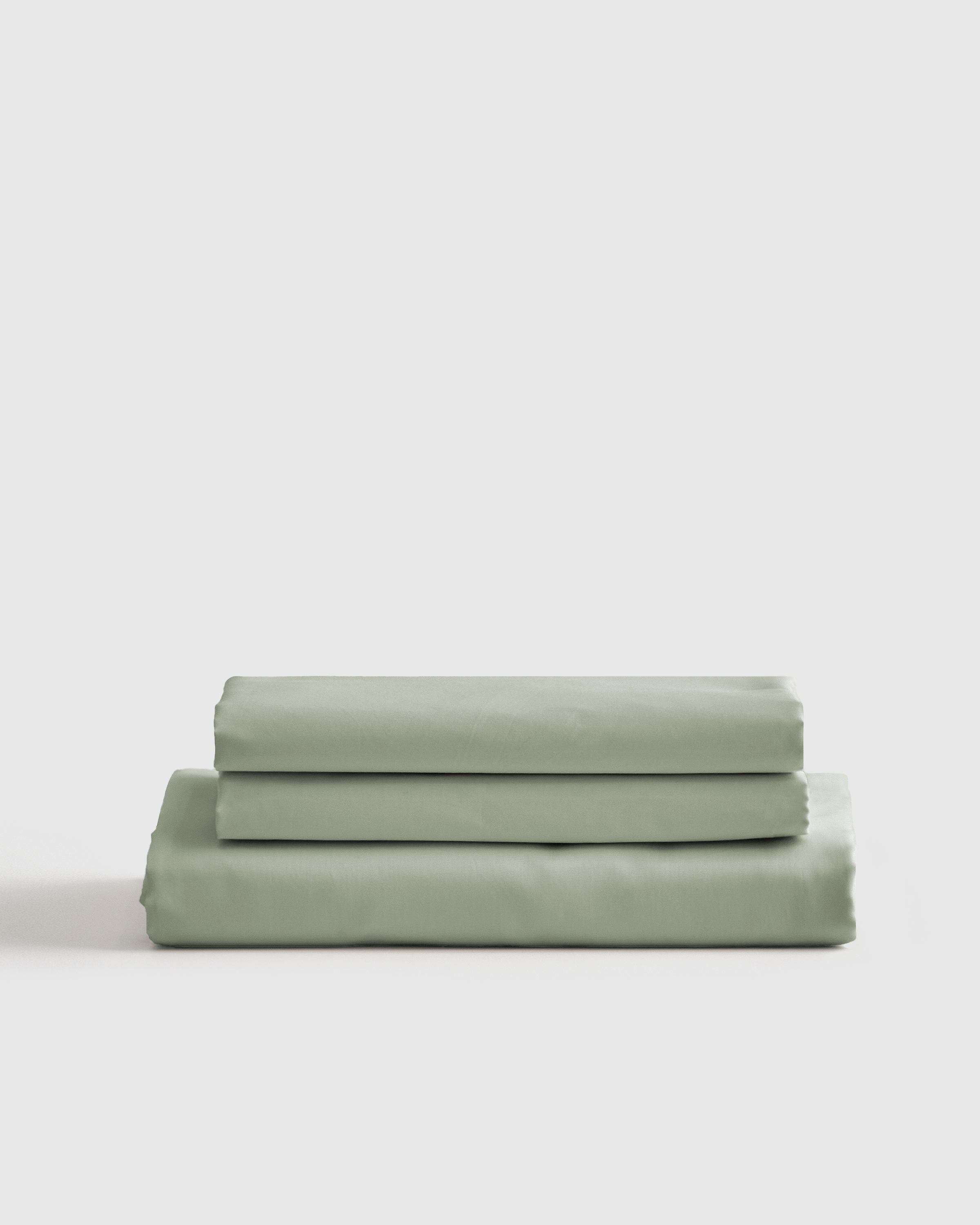 Luxury Organic Sateen Fitted Sheet Set, Cal King, Sage
