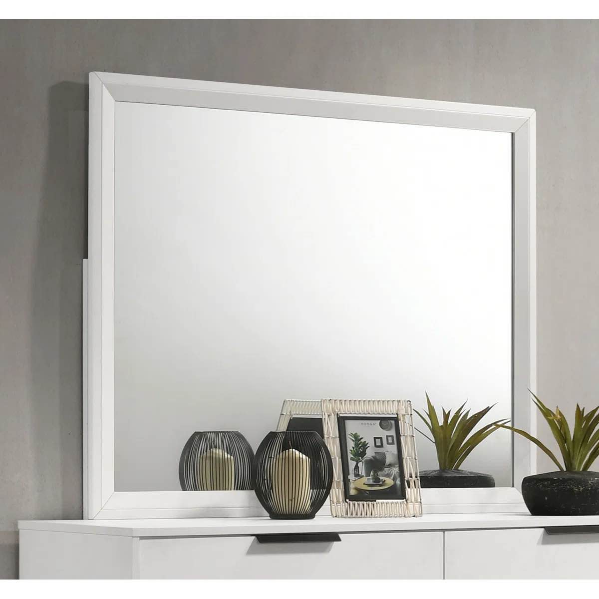 Clancy Dresser Mirror White