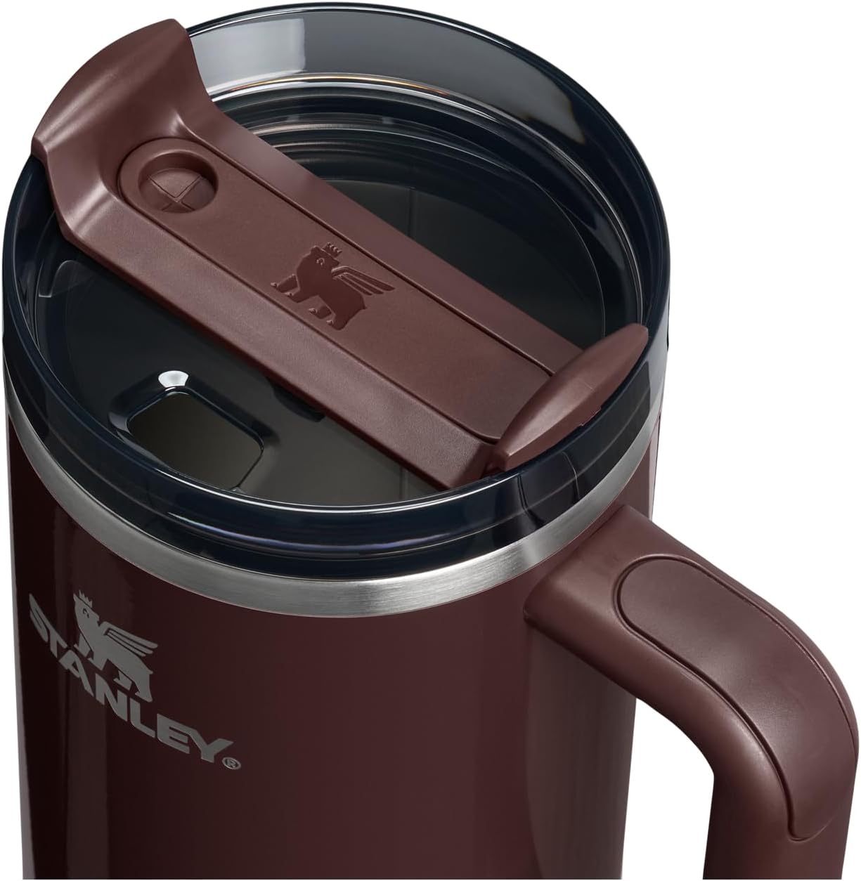 STANLEY Quencher H2.0 Tumbler with Handle and Straw 40 oz | Flowstate 3-Position Lid | Cup Holder Compatible for Travel | Insulated Stainless Steel Cup | BPA-Free | Mahogany Gloss 40 Ounces Mahogany Gloss