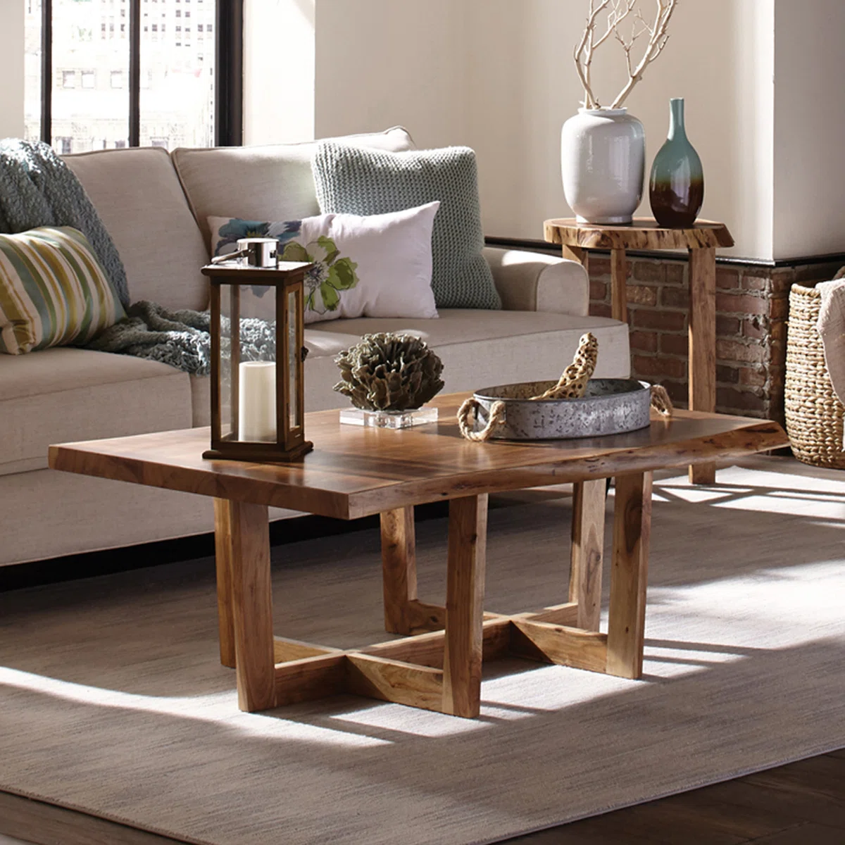 Berkshire Live Edge Acacia Wood Coffee Table