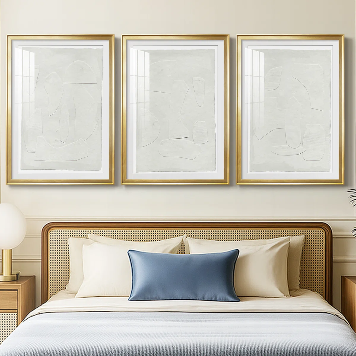 Paperwork I -Custom Framed Premium Print W Matt - 3 Pieces