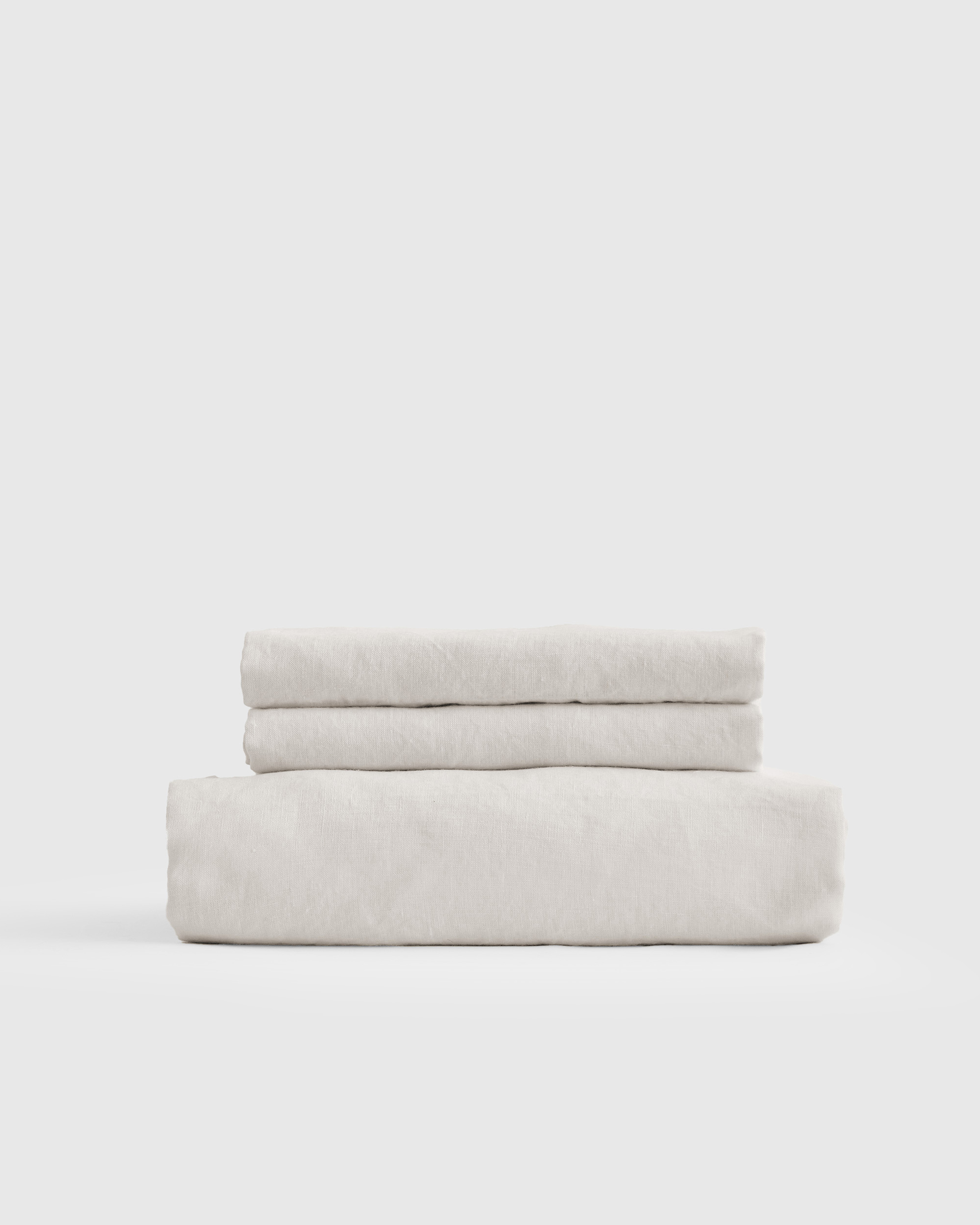 European Linen Fitted Sheet Set, Full, Sand