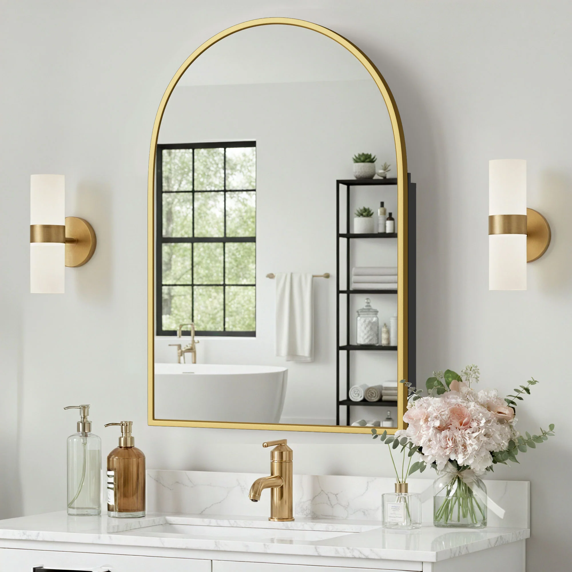 Elmira 24"W x 36"H Recessed & Surface Mount Medicine Cabinet Mirror