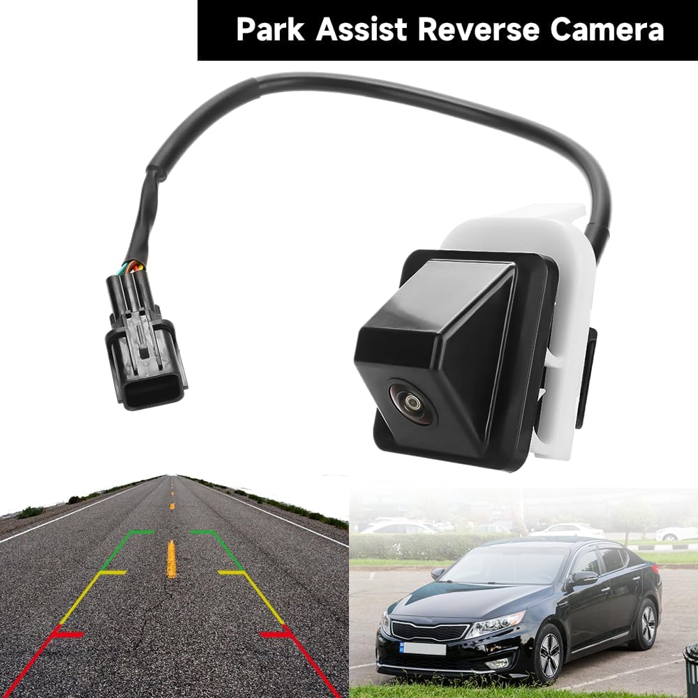 Rear View Back Up Wide Angle Camera Park Assist Reverse Camera - Compatible for Kia Optima 2014-2015 - Replace Part 957602T650 95760-2T650