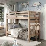 Twin/twin bunk with cushion - her most oak