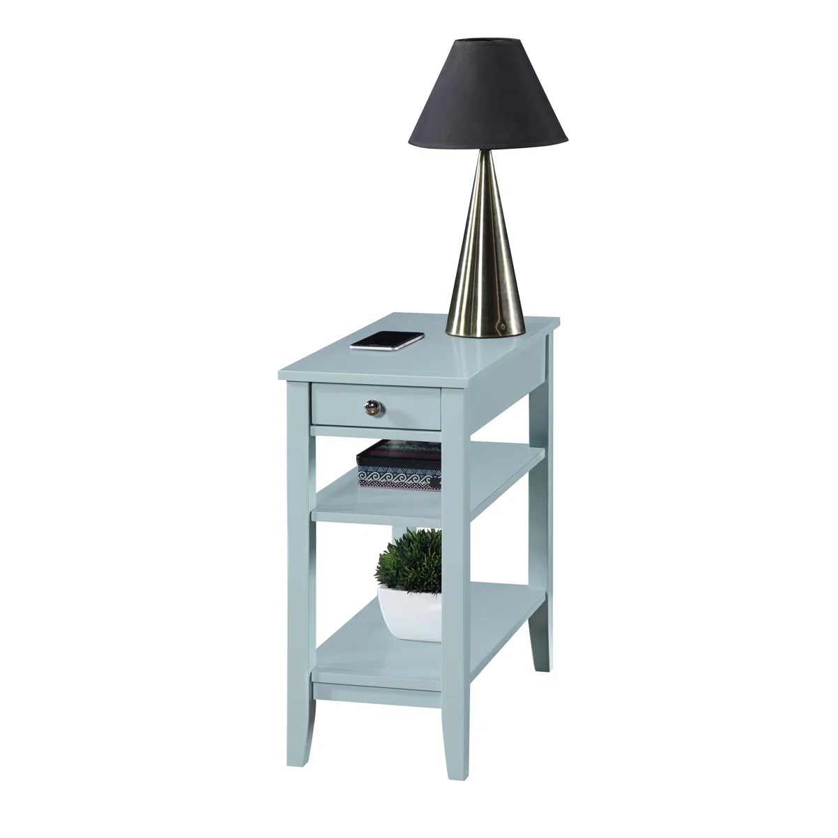 Carbin End Table with Drawer and Shelves
