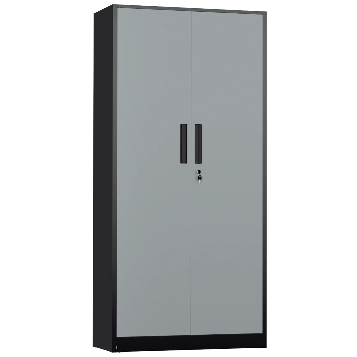 Lakenzie 5 - Shelf Steel Garage Storage Cabinets with Lock (72" H x 32" W x 16" D)