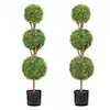 Unbranded 48 Inch Artificial Boxwood Topiary Tree 2 Pack