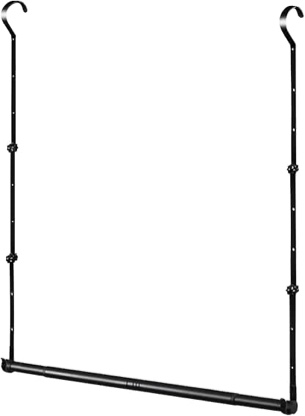 Closet Rod for Hanging Clothes, 18 to 46 Inches Adjustable Closet Hanging Rod, Metal Hanging Closet