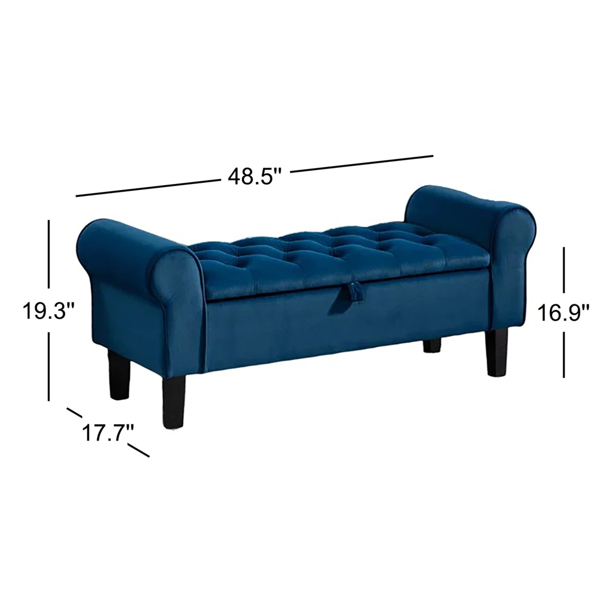 Jillia Upholstered Flip Top Storage Bench