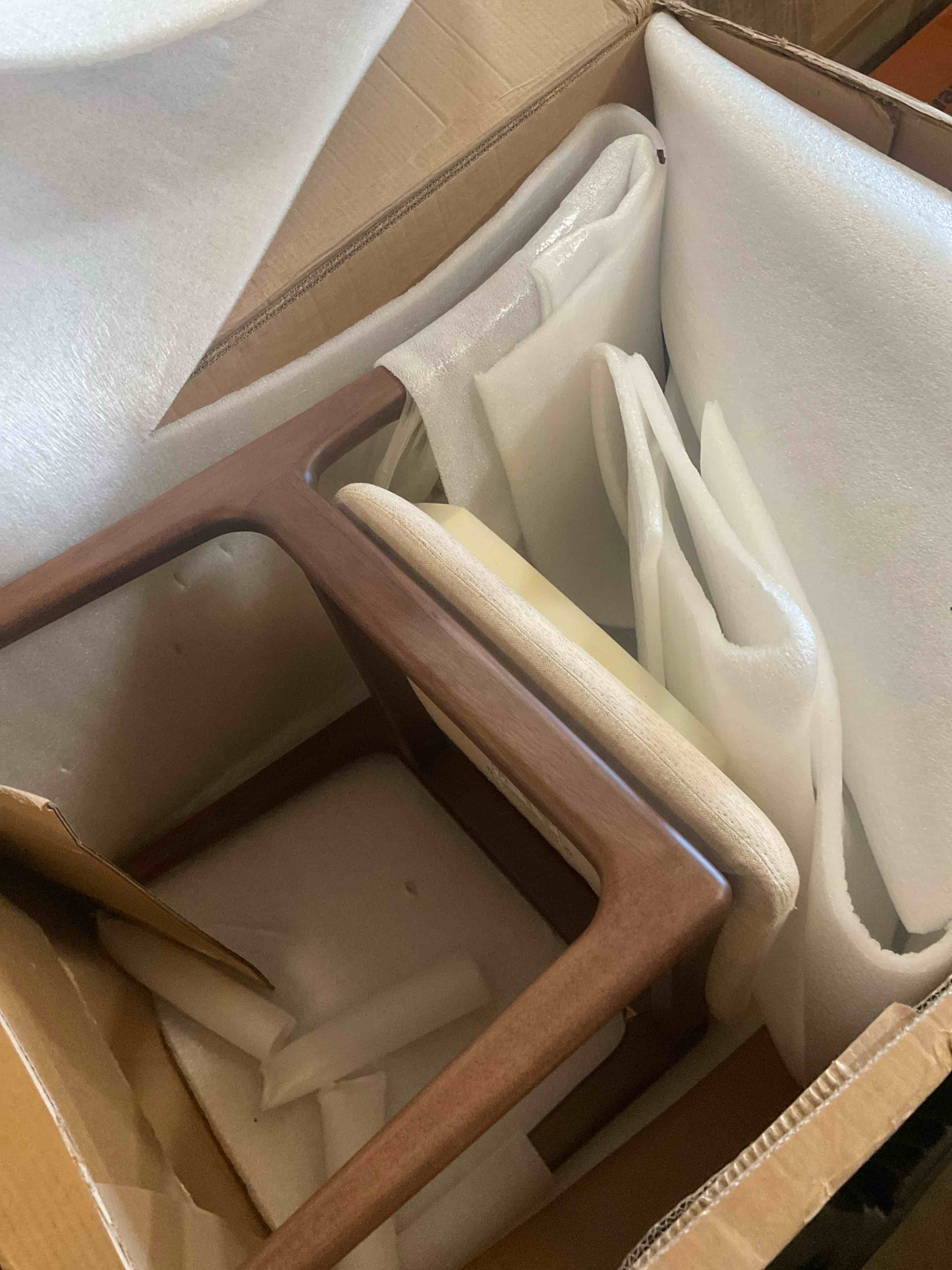 white accent chair