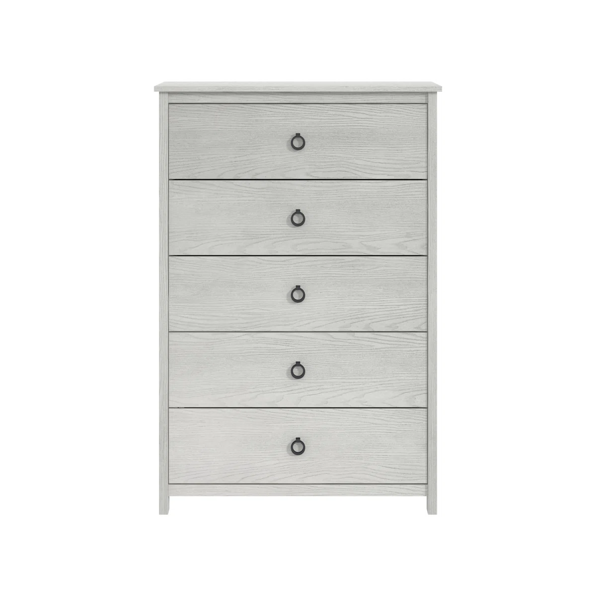 Mucci 31.3" W Solid Wood Transitional Modern Brown 5 Drawer Chest