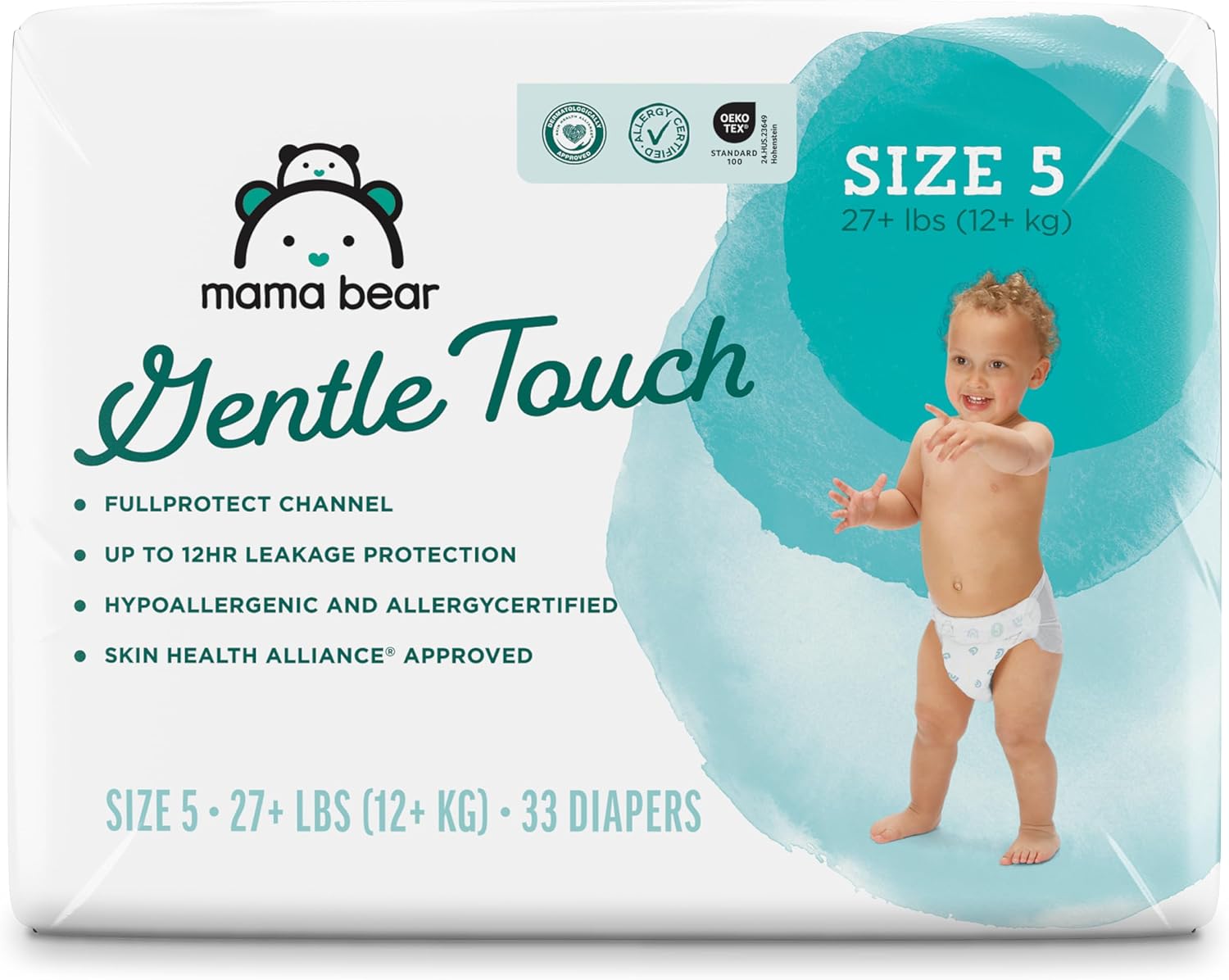 Mama Bear Gentle Touch Diapers, Size 5, 33 Count