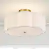 Gold Metal Petal Semi-Flush Mount Ceiling Light Fixture