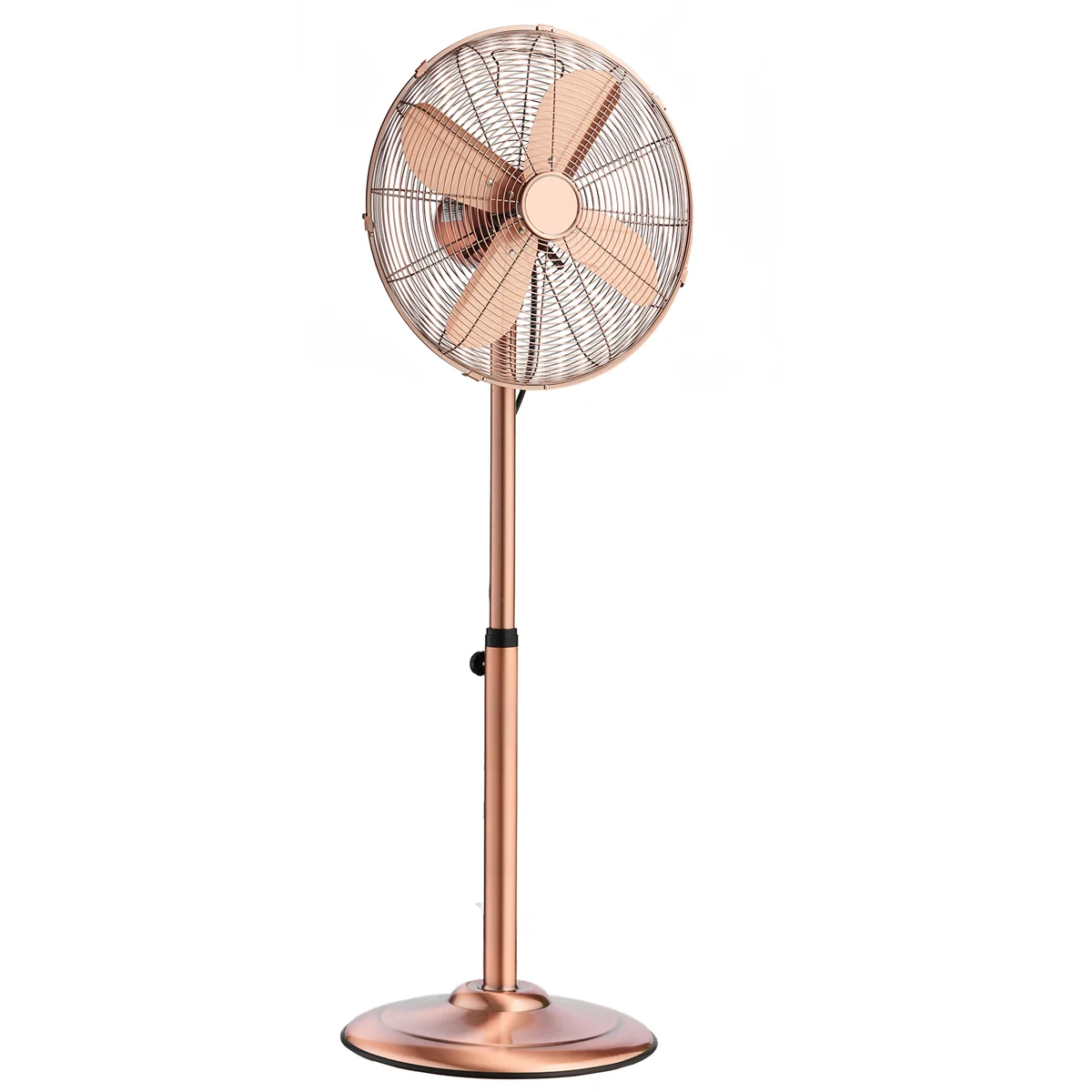 16-Inch High Velocity Pedestal Fan, 1450 CFM Industrial Standing Floor Fan with Handle, 75° Oscillating, 3-Speed Adjustable Height, Metal Made for Commercial, Garage, Workshop, Home, Silver