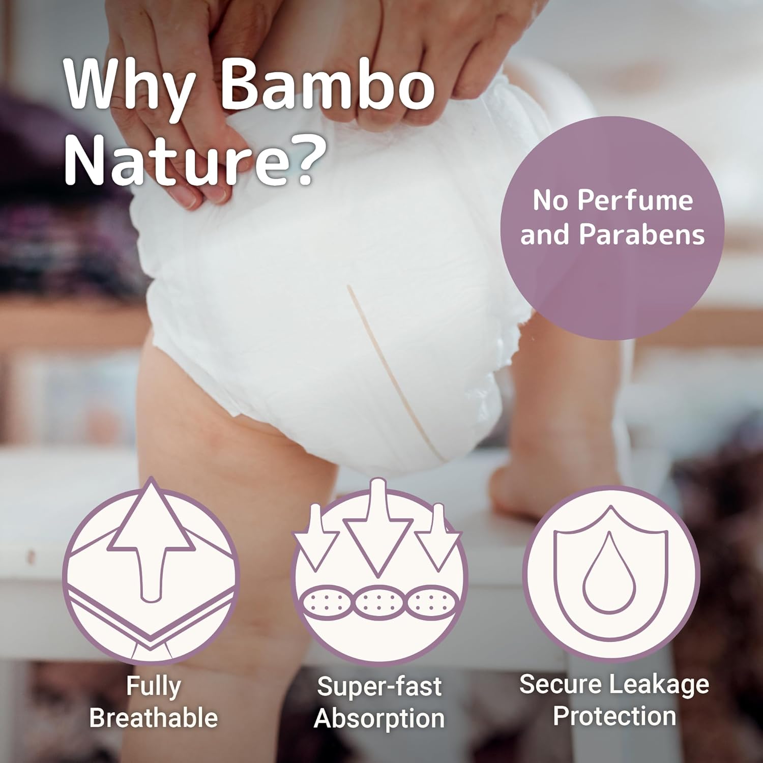Bambo Nature Premium Eco-Friendly Baby Diapers, Size 5 (27-40 Lbs), 150 Count (6 Packs of 25) Size 5 150