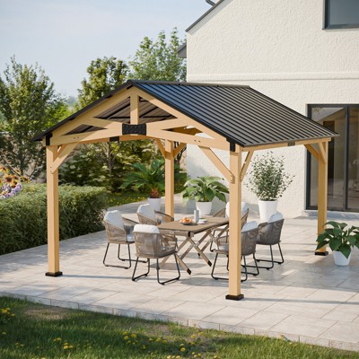 Unbranded 11 FT x 13 FT Wooden Gazebo