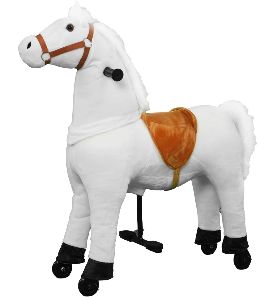 Ride on Horse, Horse Ride on Toy for Kids, Riding Horse Rider Mechanical Walking Action Plush Animal, No Battery or Electricity