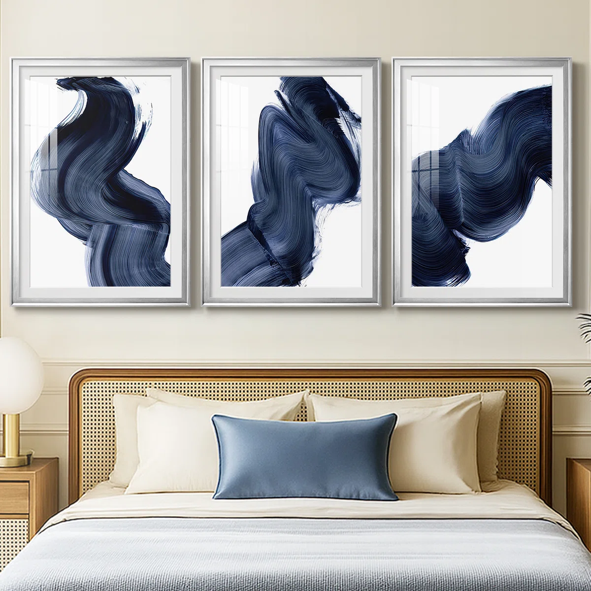 Passing Waves I  -Custom Framed  Premium Print W Matt - 3 Pieces