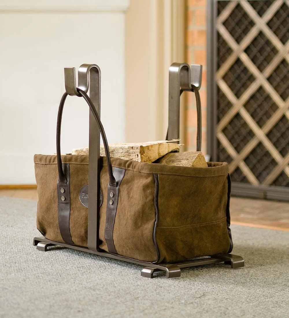 Heavy Duty Canvas Firewood Log Carrier