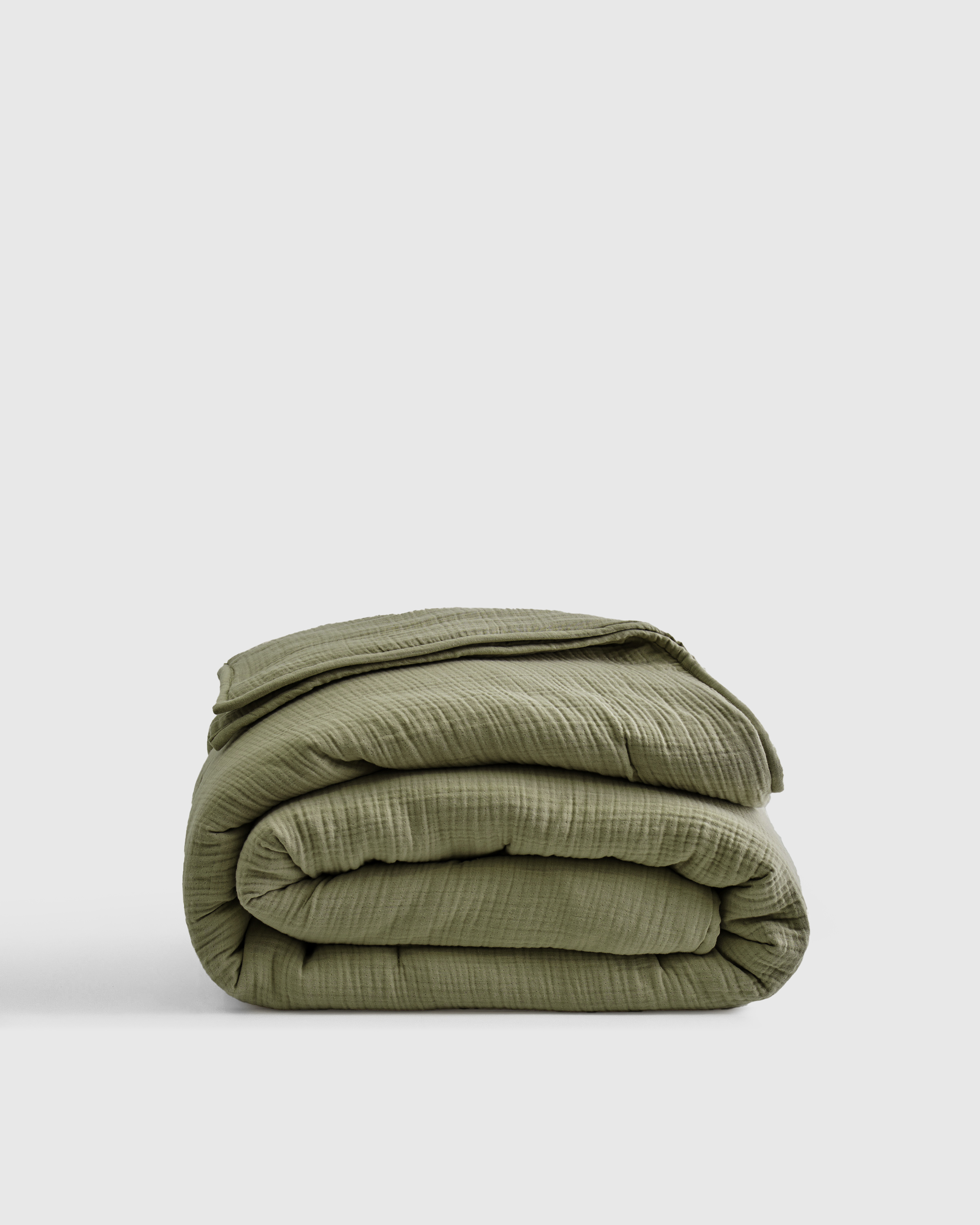 Organic Airy Gauze Dream Quilt, King/Cal King, Olive