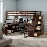 (INCOMPLETE) Heiki Storage Loft Bed with Desk and Stairs