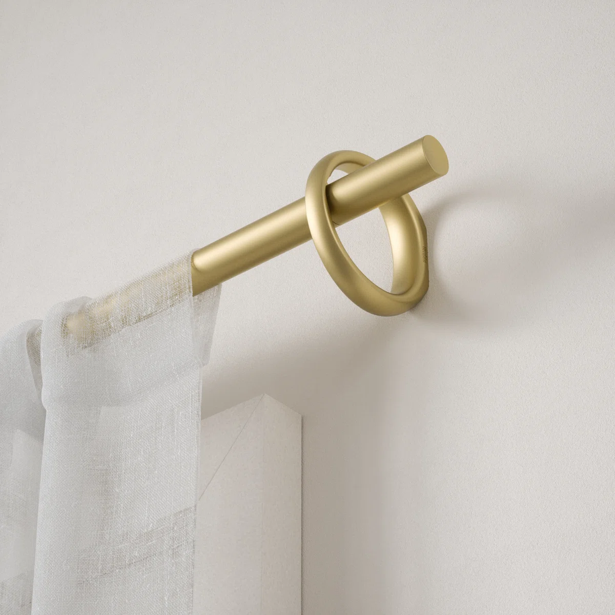 Ringlet 1" Adjustable Single Curtain Rod, Includes Finials, Brackets & Hardware, 36 to 72"