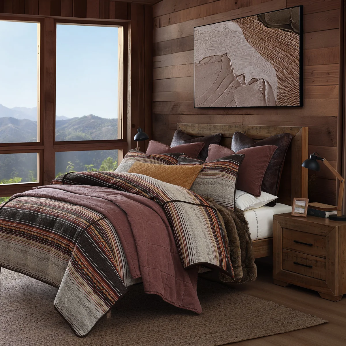 Estes Chenille Jacquard Southwestern Lodge Comforter Set