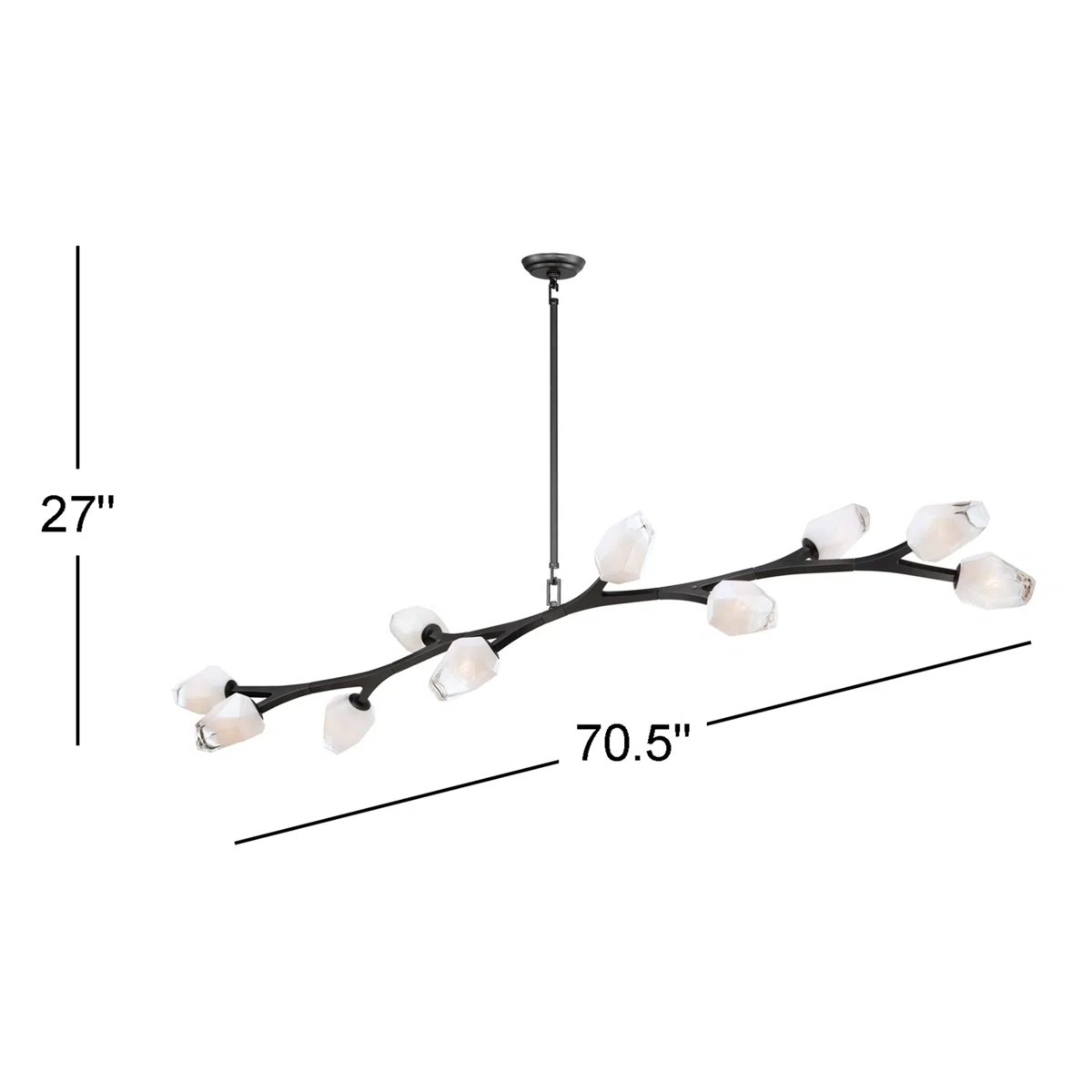Dreanda 10-Light Crystal Linear Chandelier