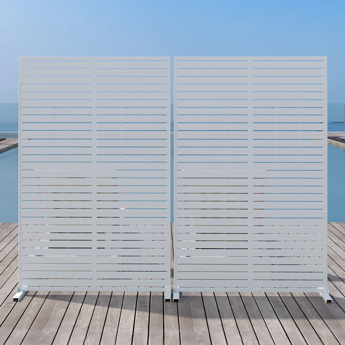 72.5'' X 47.5'' Privacy Metal Screen Fence Panel(Set Of 2)