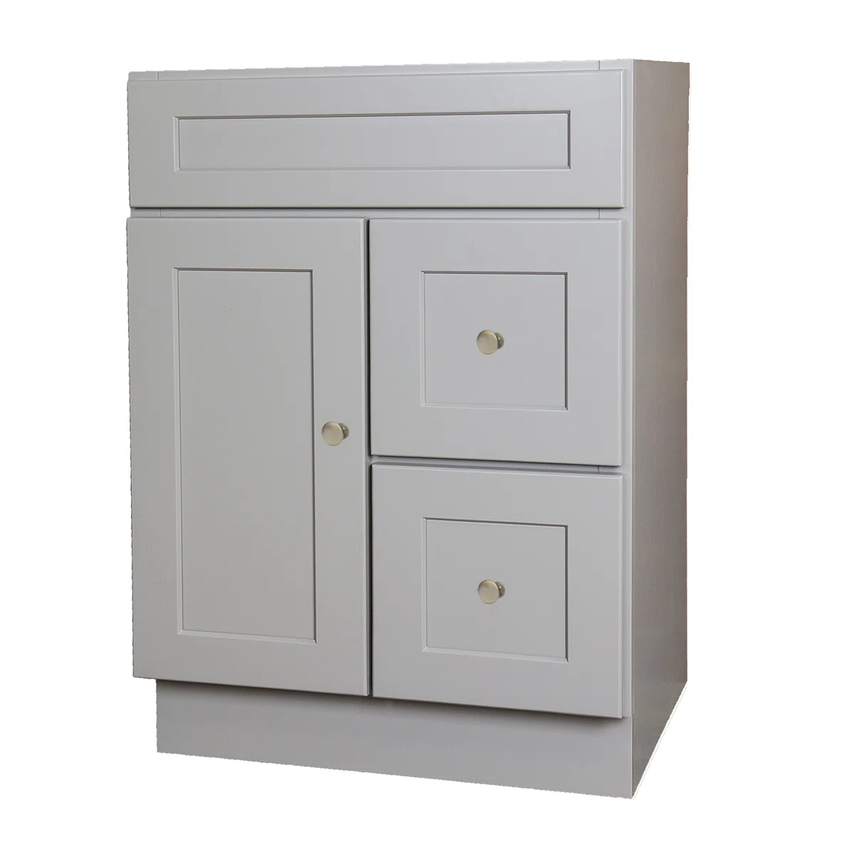 Hallatrow 24" Gray Shaker Vanity base cabinet with drawers