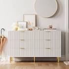 Garvee arc blister six drawer cabinet white