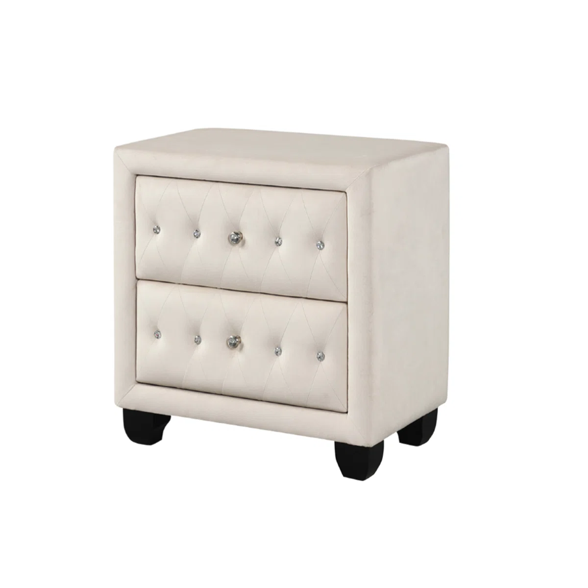 Rausch Upholstered 2-Drawer Nightstand