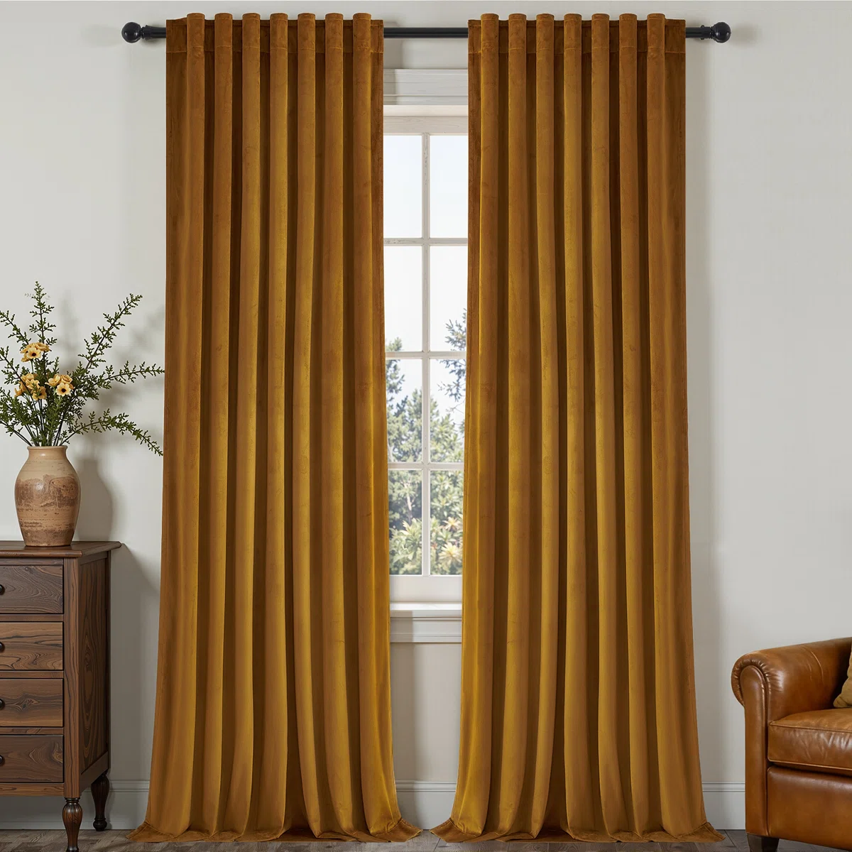 Alicea Velvet 100% Blackout Thermal Curtain Panel