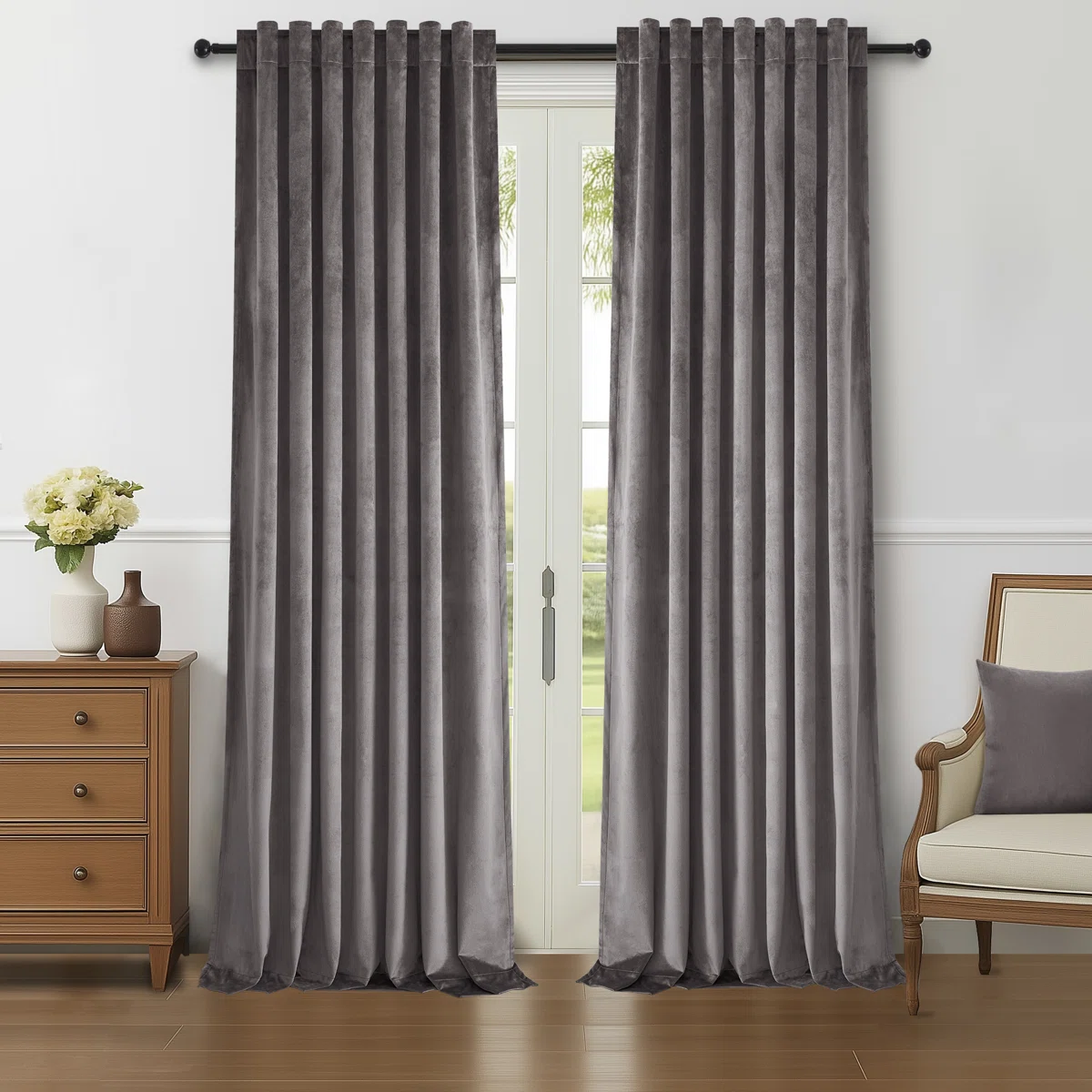 Alicea Velvet 100% Blackout Thermal Curtain Panel